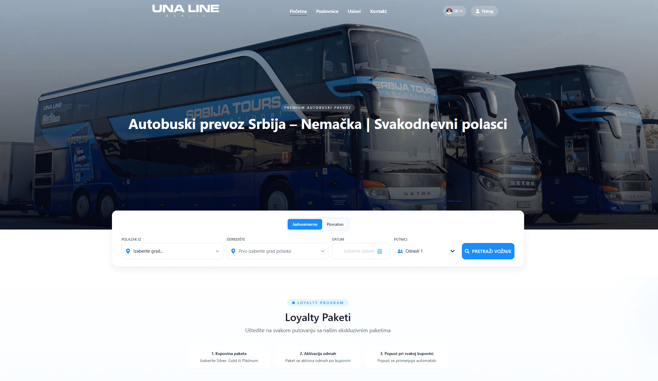 Srbija Tours — Public Ticket Sales — screenshot